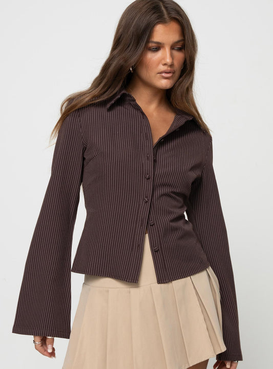 Jess Pinstripe Blouse