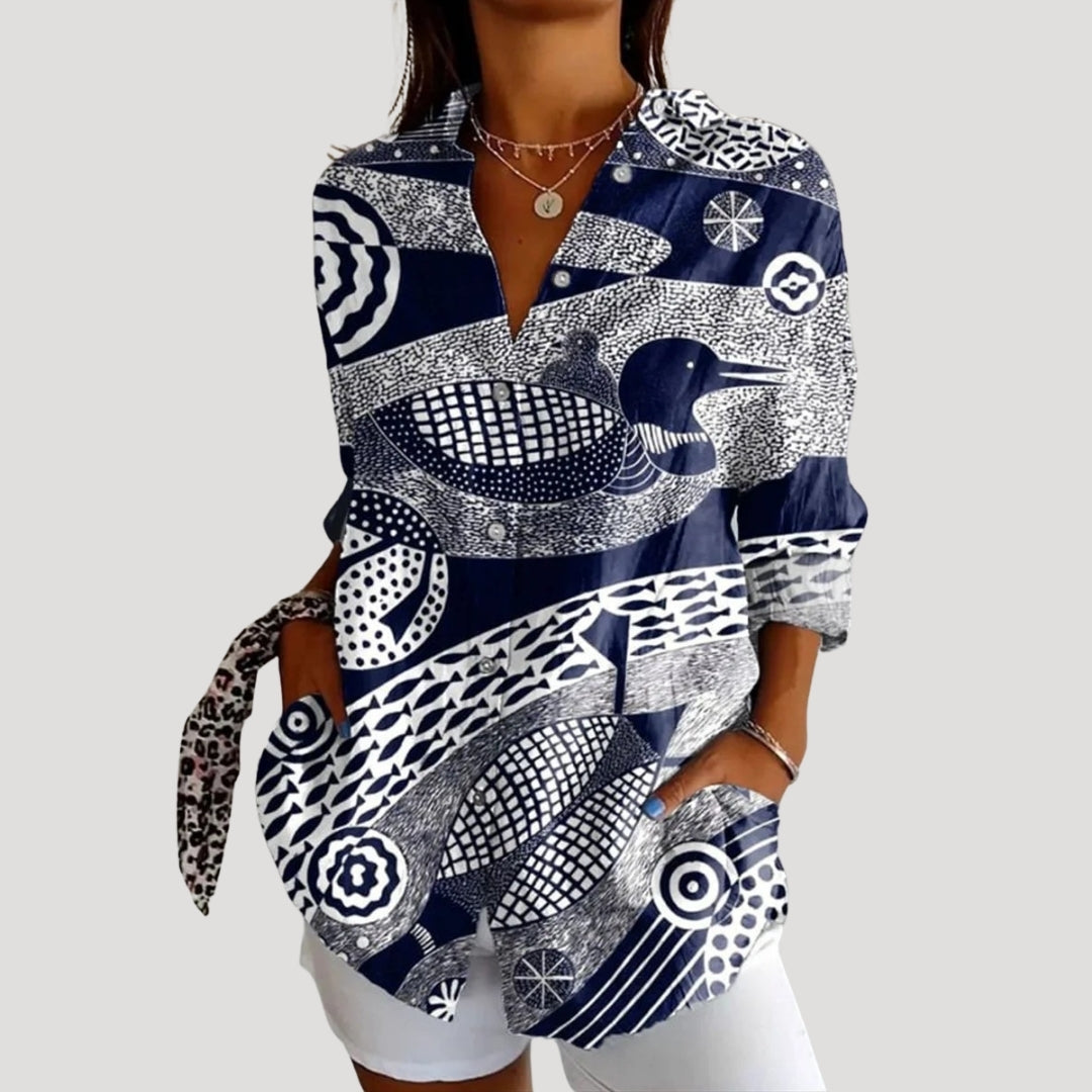 | Summer Long Sleeve Blouse