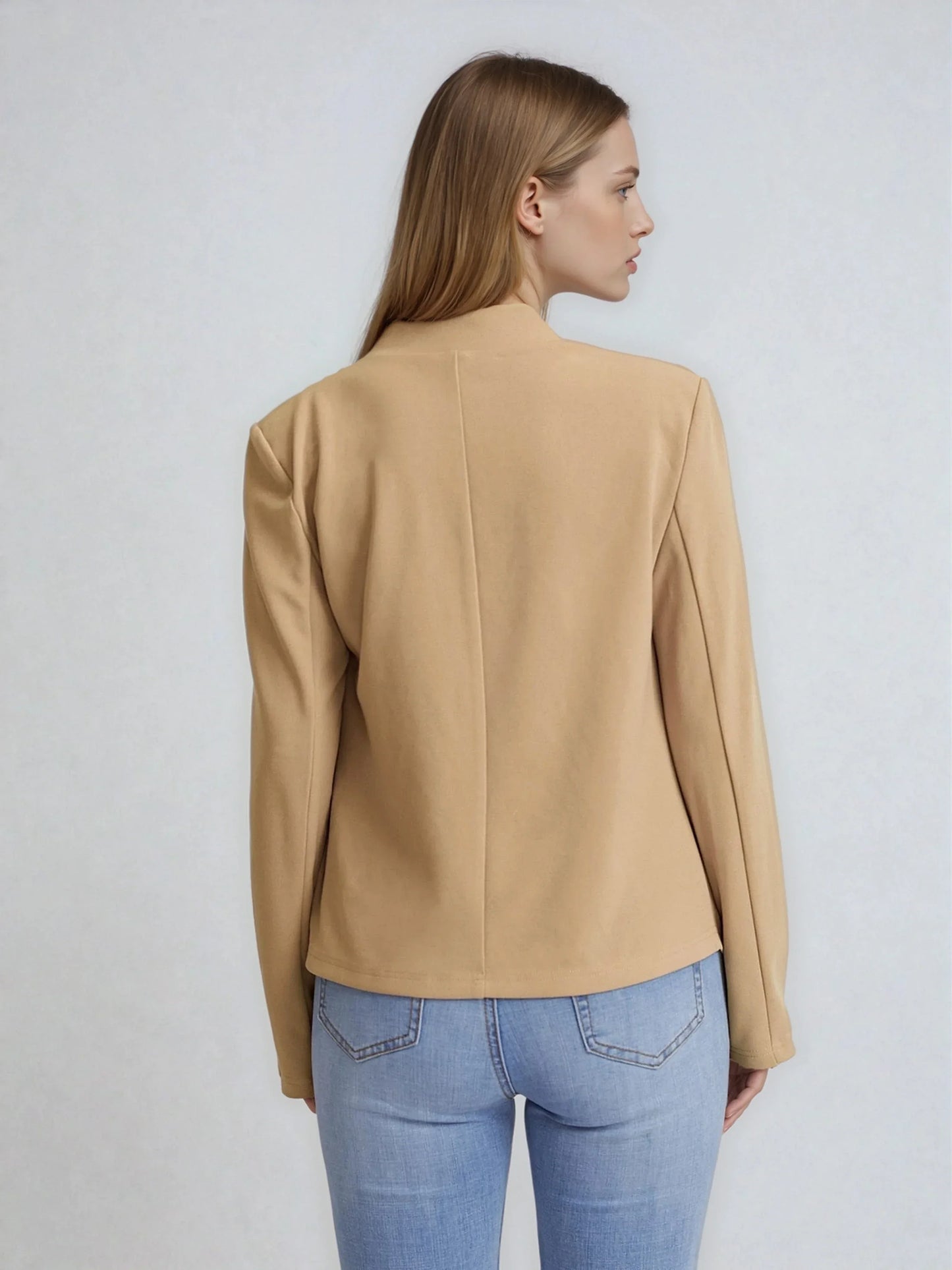Lightweight Open Front Blazer For Office And Everyday Wear