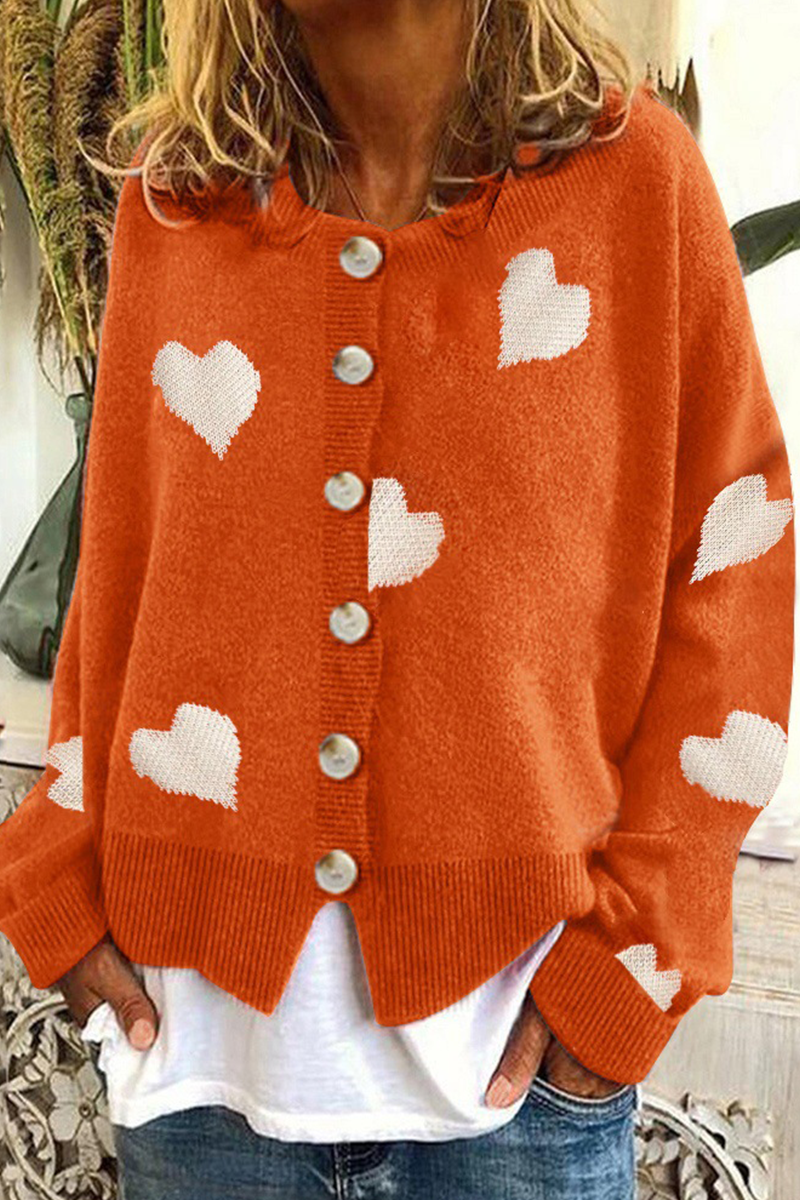 Casual Print Buckle Contrast O Neck Tops