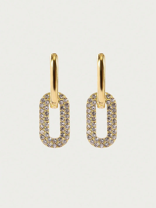 Gold Geometric Earrings Dual Wear Styles Everyday Elegant