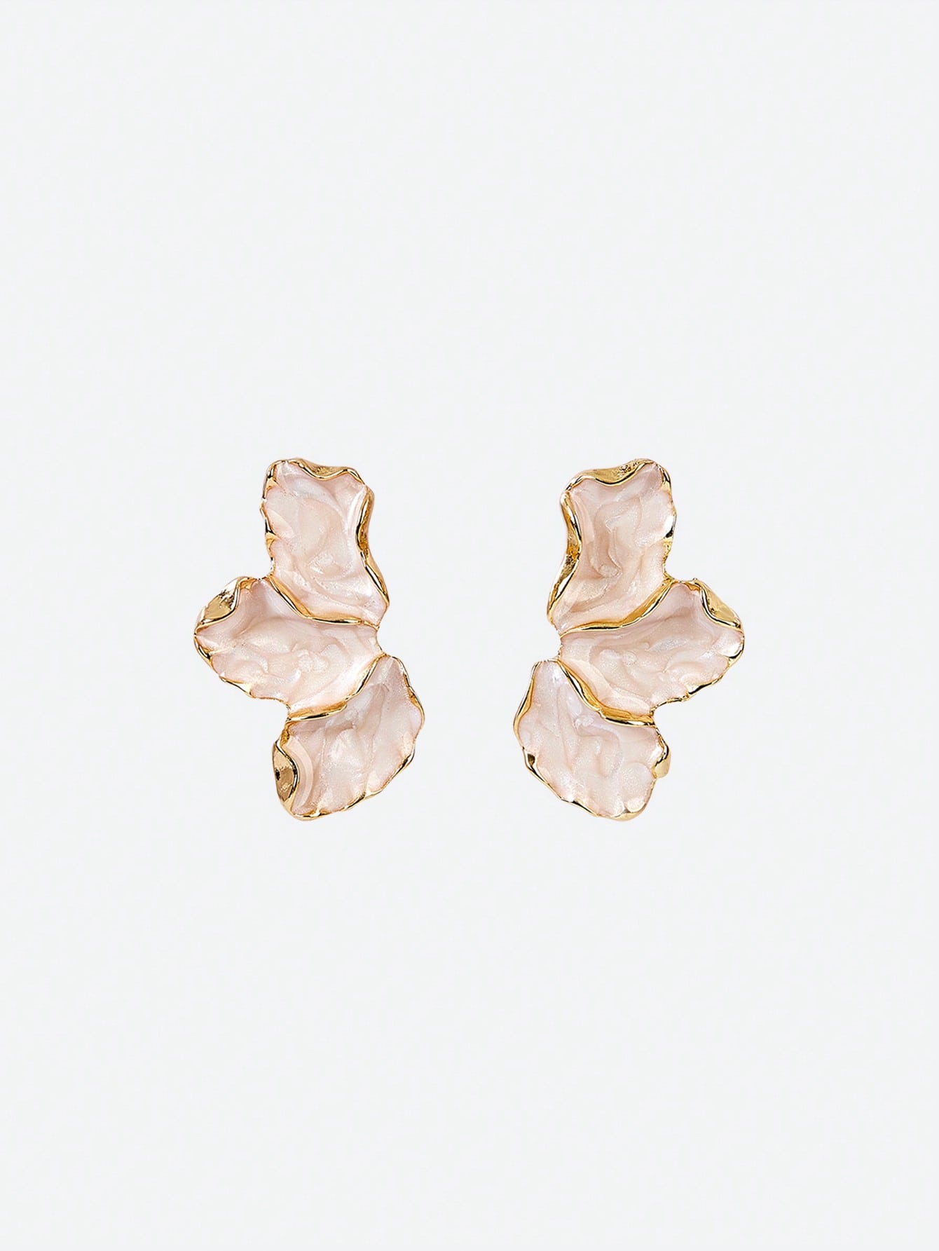 Beige Blossom Earrings