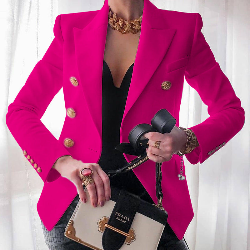 DressBetty - Casual Solid Color Short Blazer