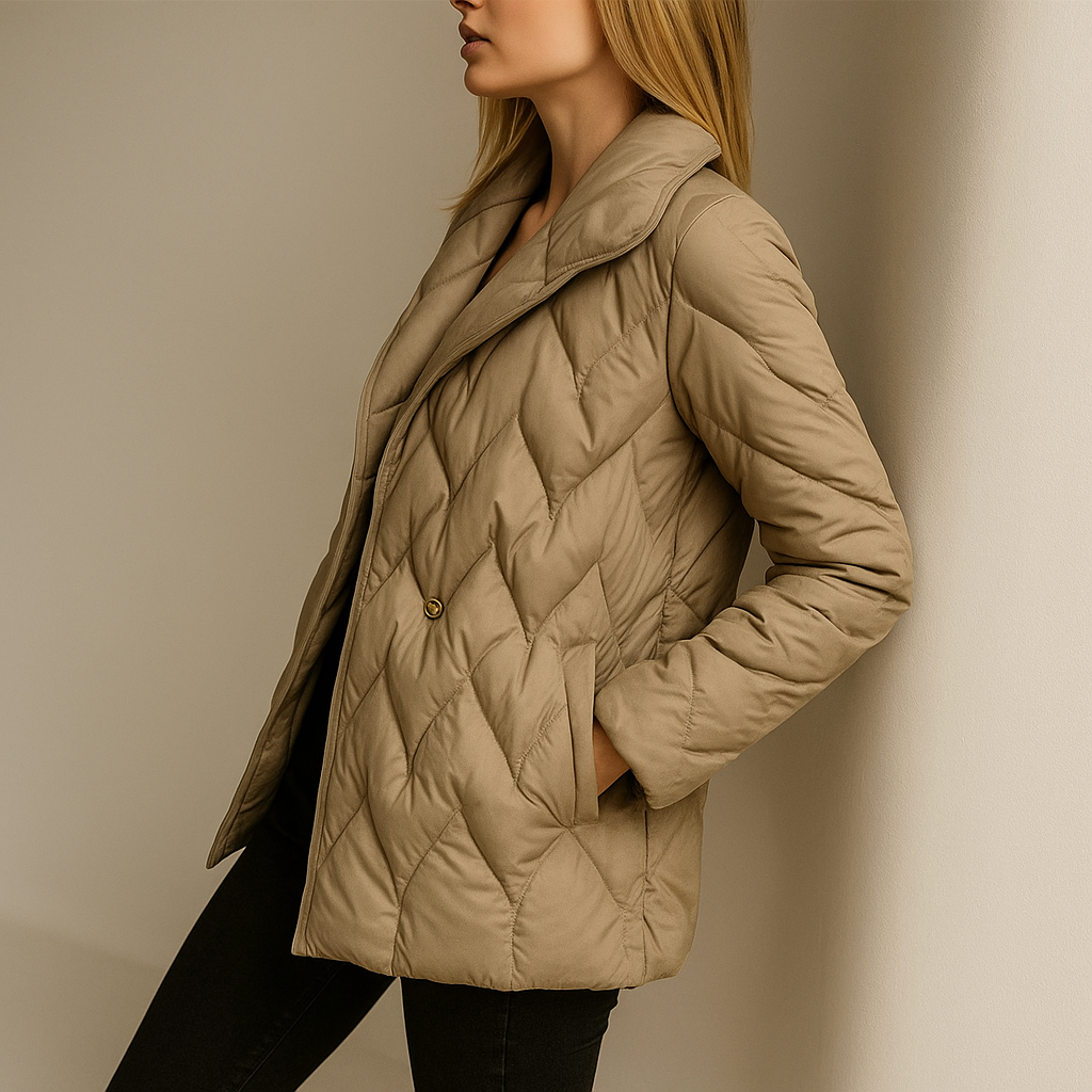 | Quilted Wrap Coat