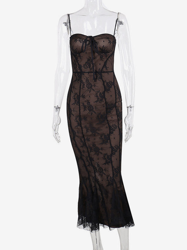Night Out Dresses Black Printed Sleeveless Straps Neck Summer Dress