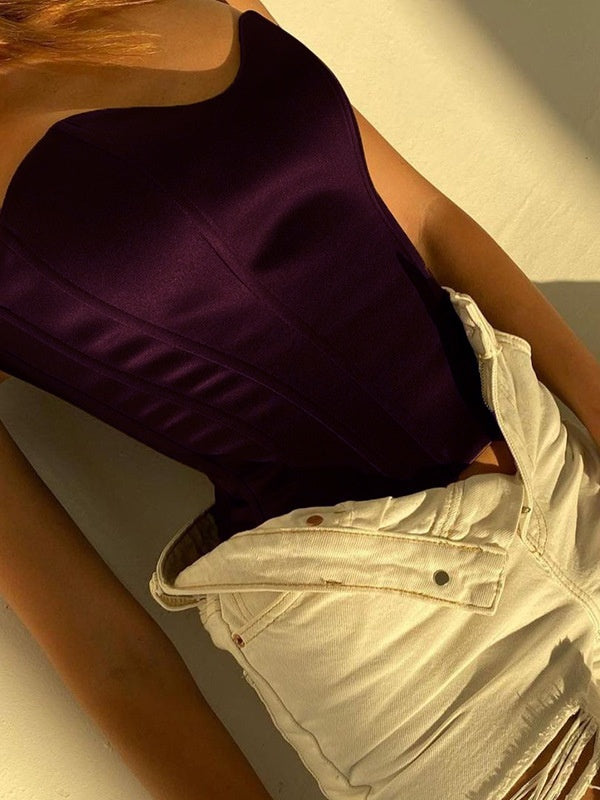 Herringbone Satin Gloss Waist Corset