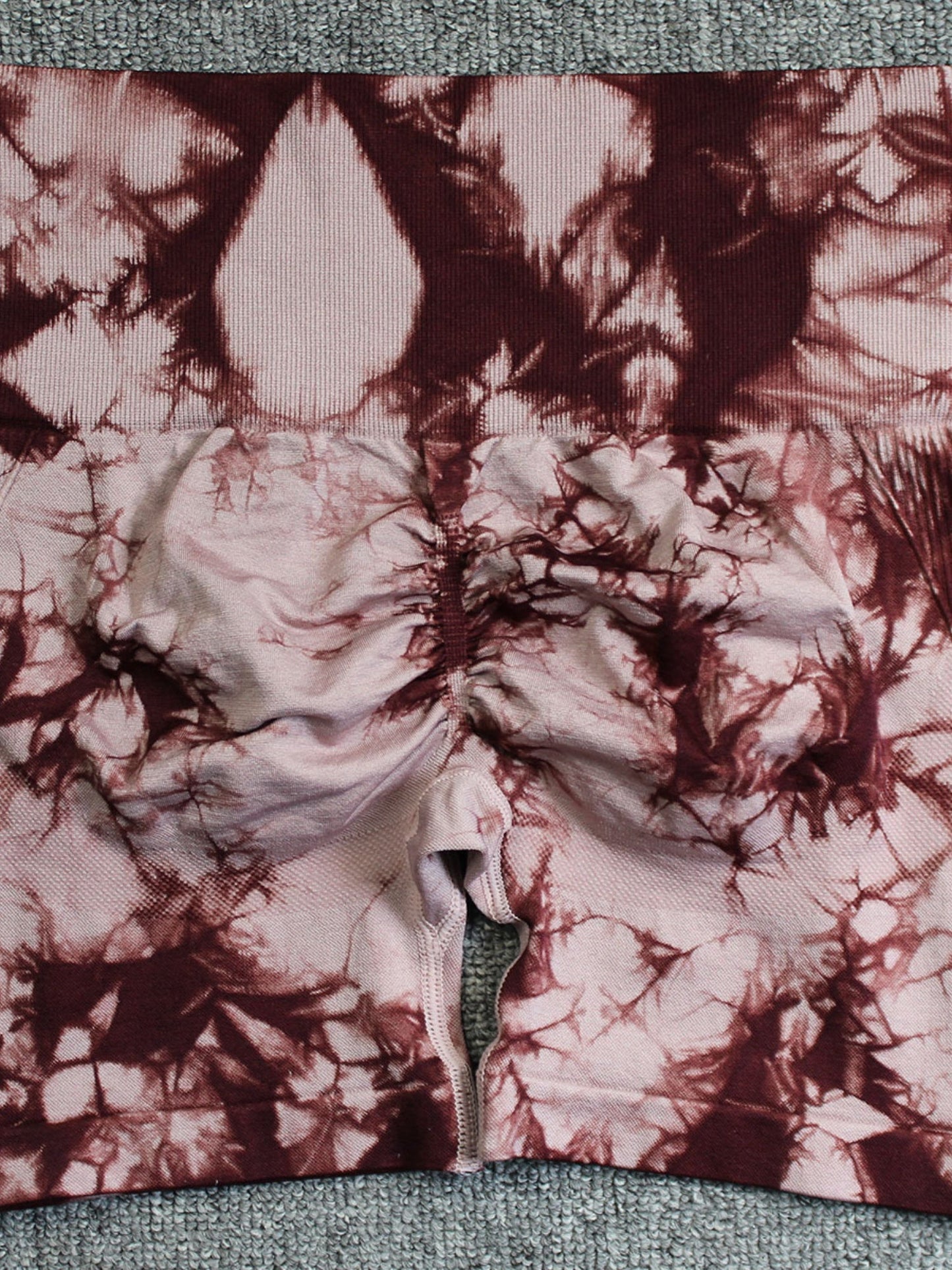 Seamless Tie-dye High-waisted, Tummy-flattening, And Butt-lifting Yoga Shorts