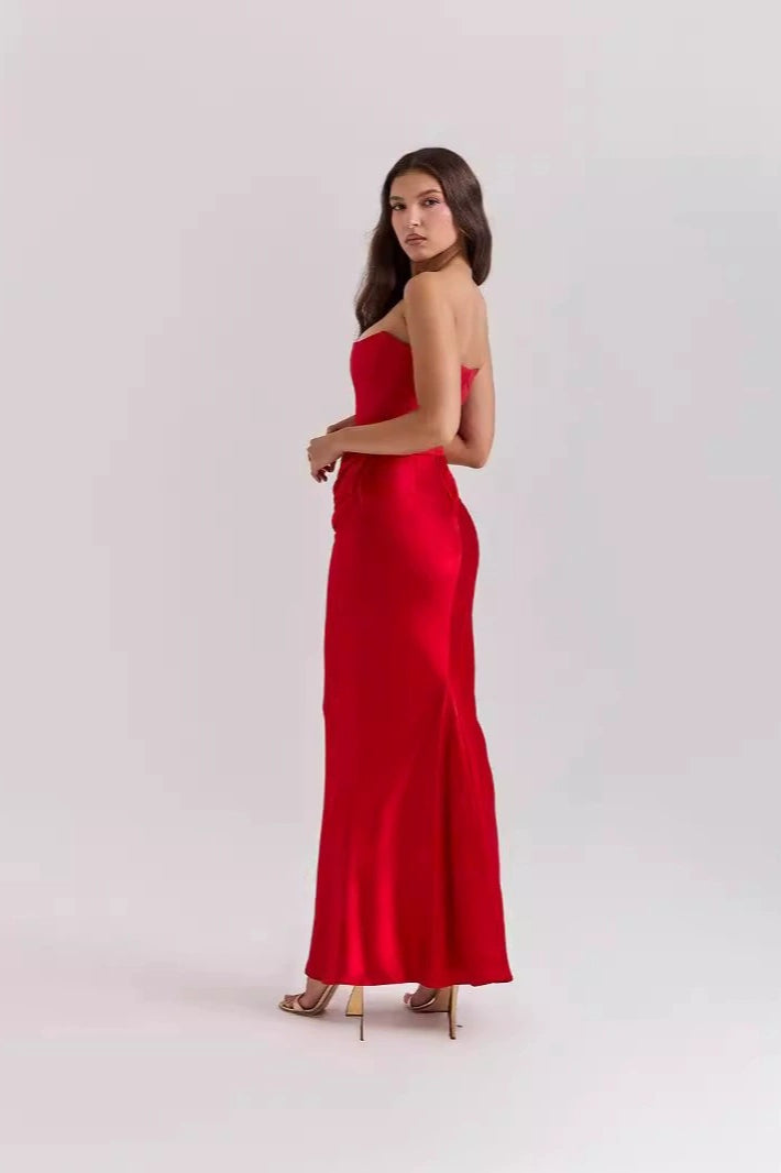 Sexy Strapless Backless Slim Chic Formal Dress