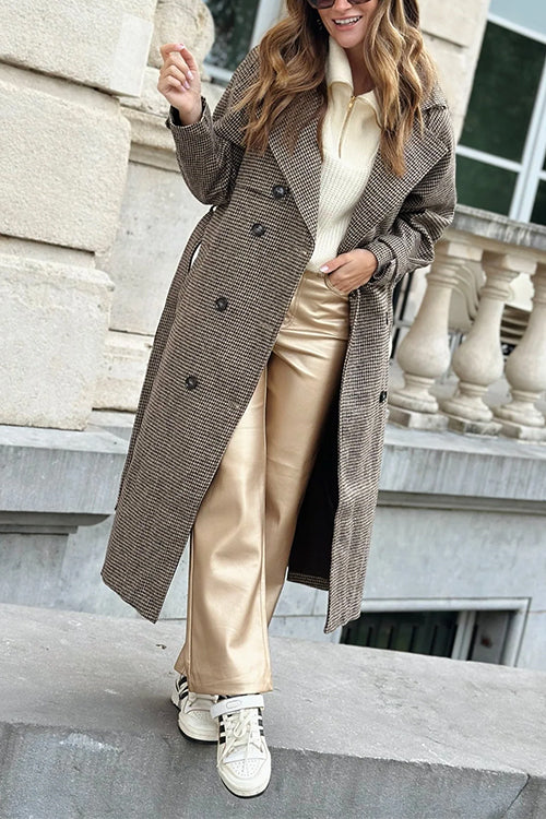 Faux Leather Straight Leg Pocketed Pants