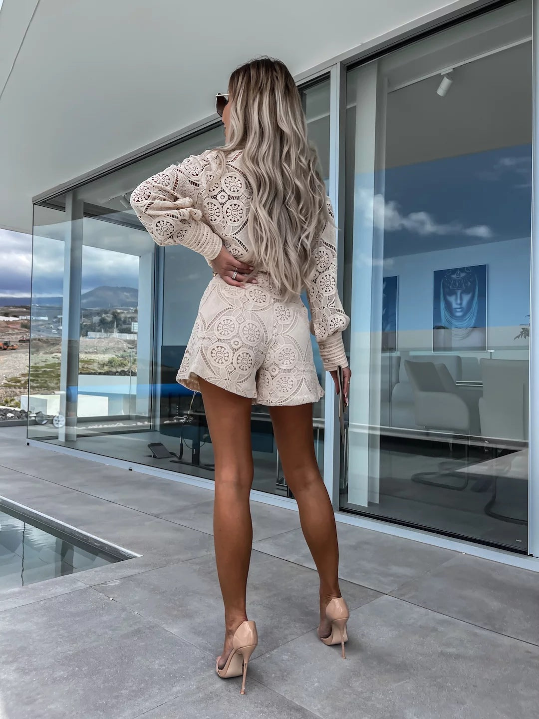 Classic Summer Co-ord Set - Apricot