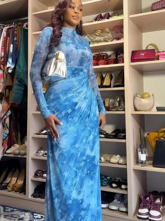 Crimp Big Swing Reunion Gauze Maxi Dresses