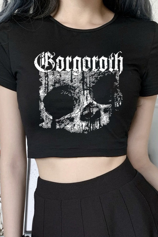 Cropped Slim Fit Short Sleeve T-Shirt