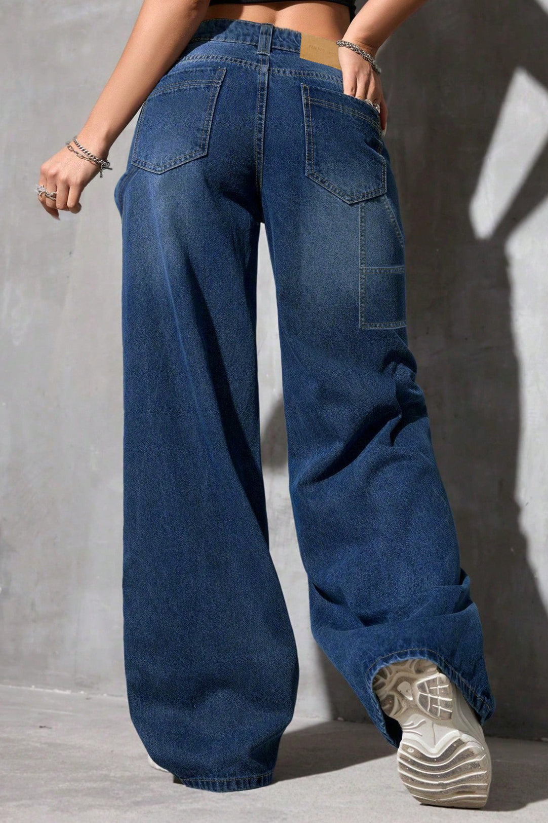 Loose Fit Wide Leg Denim Jeans