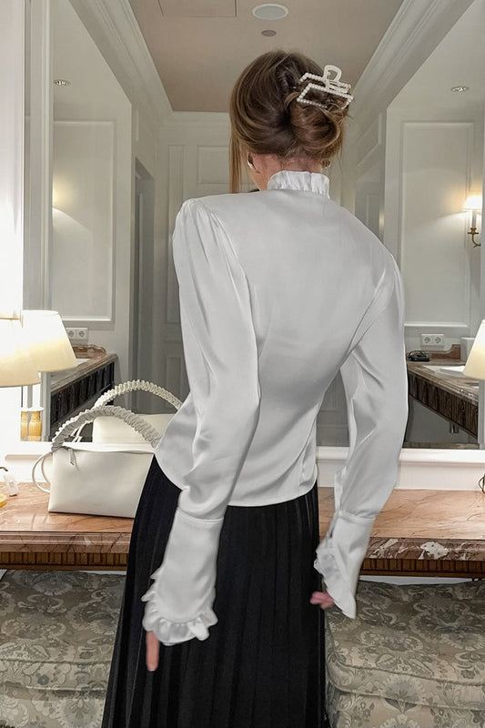 Victorian Ruffle Trim Blouse