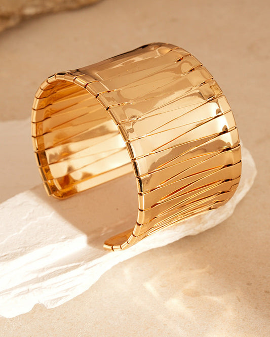 Metal Braided Wrap Cuff Bracelet