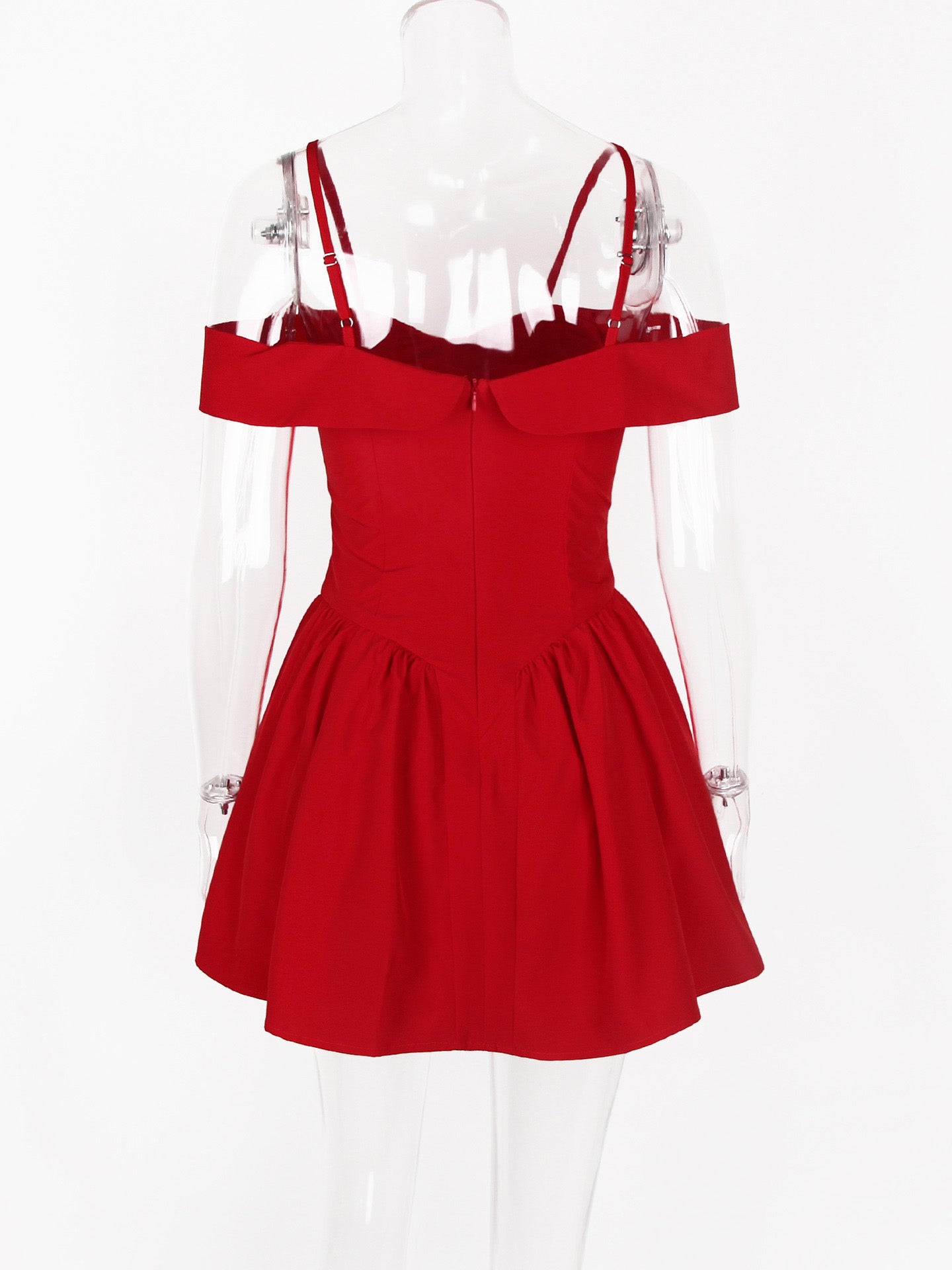 Little Black Dress Spaghetti Straps Flared Birthday Party Mini Dresses