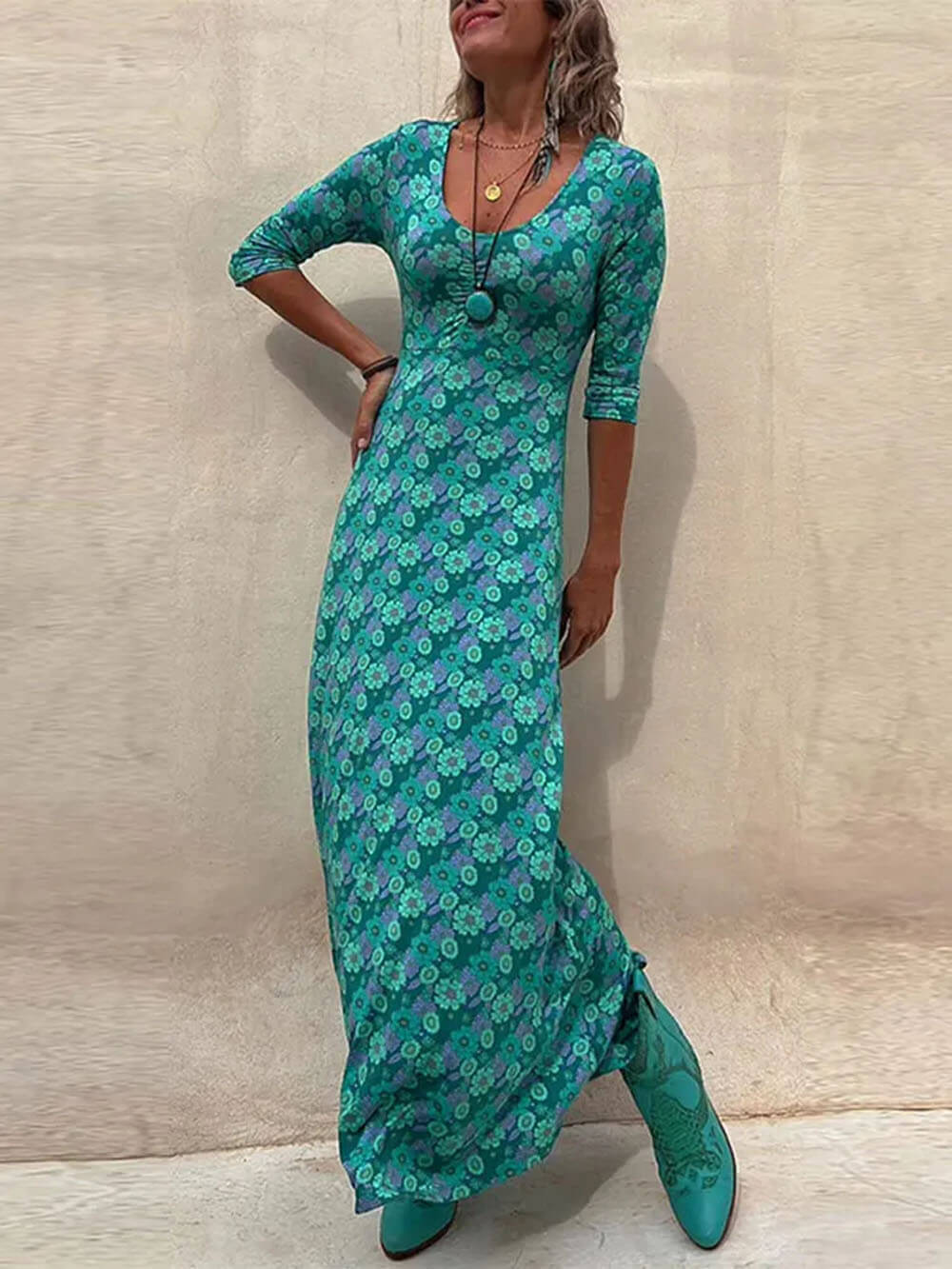 Lily Meadow - Floral Print Maxi Dress