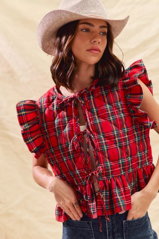 Holly Plaid Vest