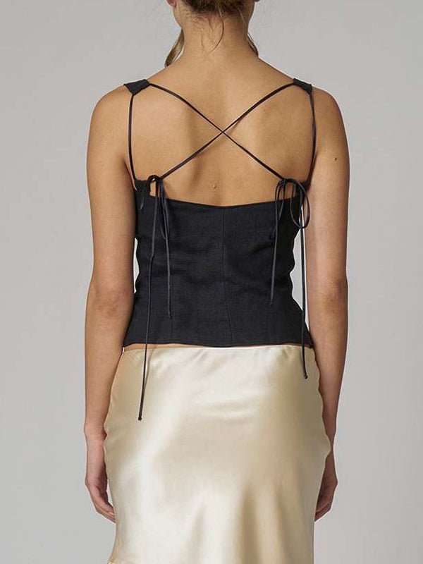 Slit Tie Up Tank Top