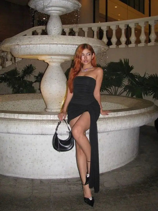 Strapless Double Layer Mini Dress