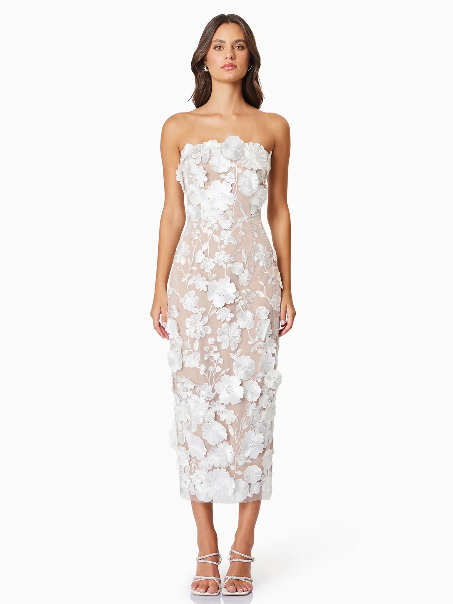 Applique Birthday Party Dress Off The Shoulder Backless Slit Midi Dresses