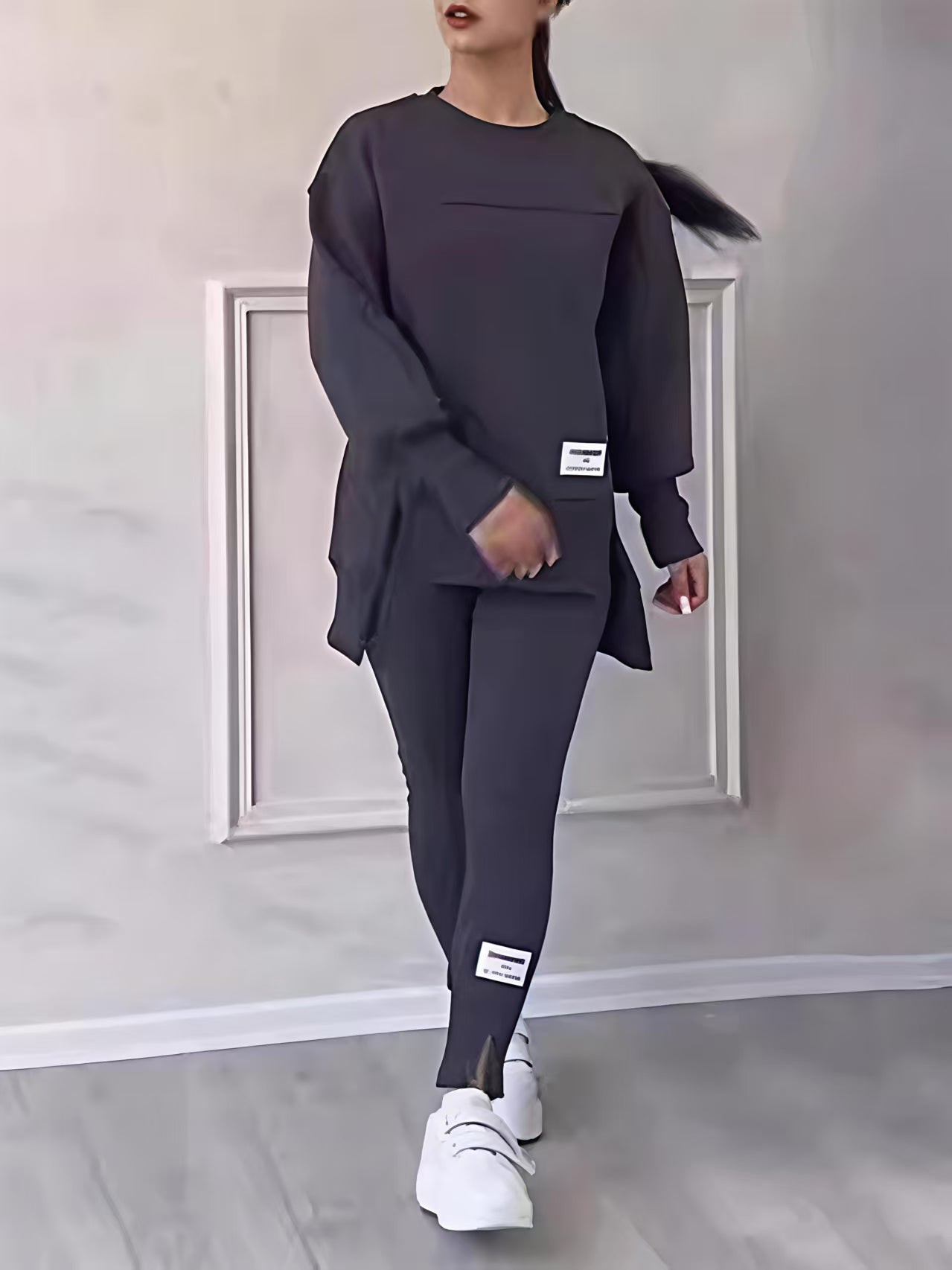 Sweatshirts Pants Sports Leisure 2-piece Sets