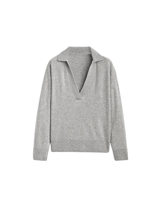 Polo Collar Casual Knitted Sweater