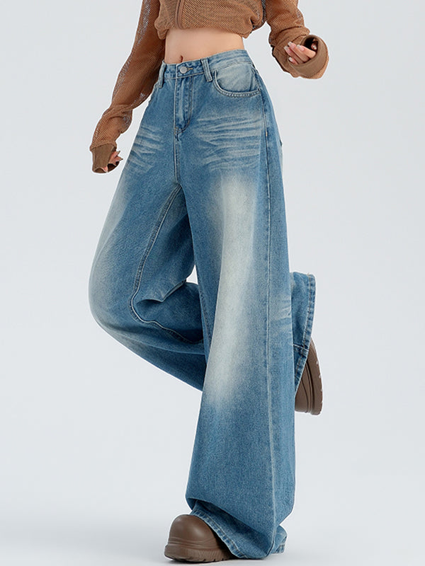 Loose Wide-Legged Straight Fit Boyfriend Jeans