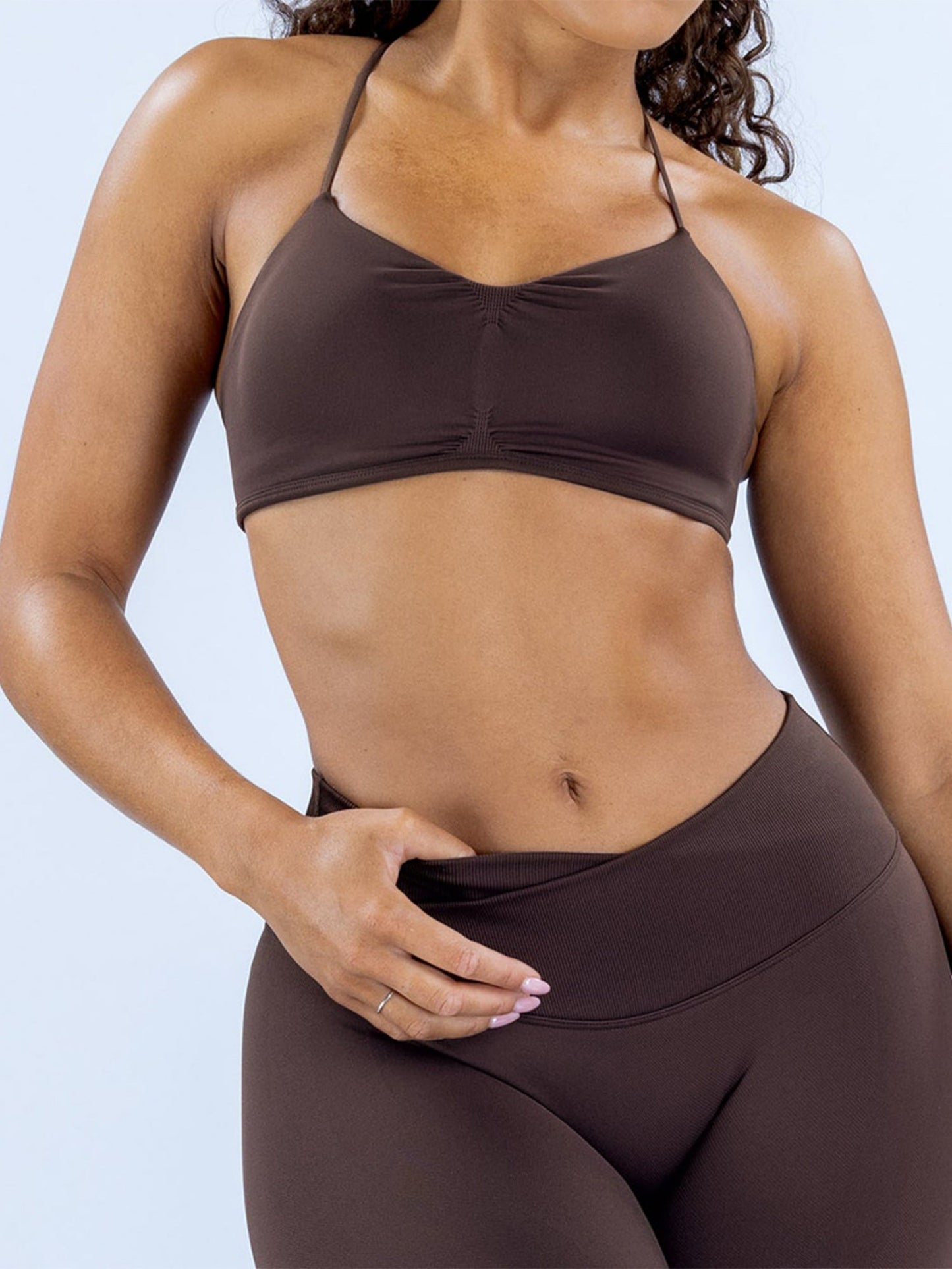 Seamless High Elasticity Thin Shoulder Back Cross Strap Exercise And Fitness Yoga Tank Top