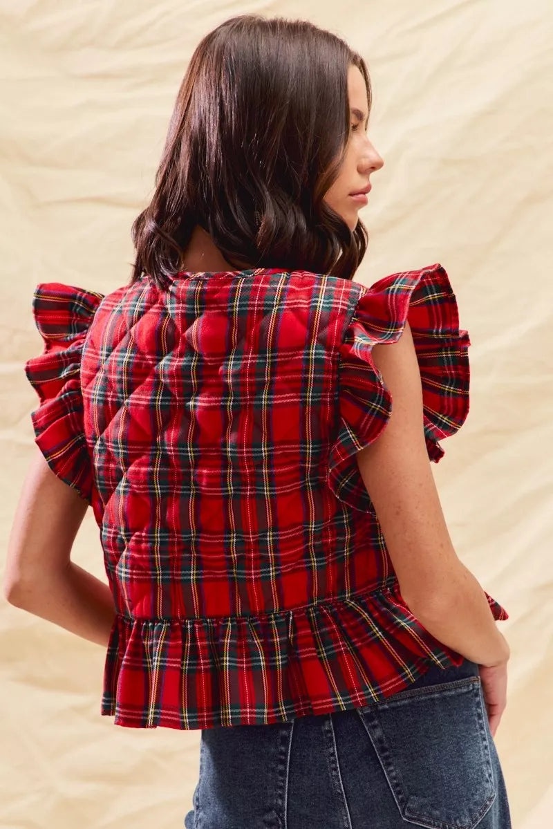 Holly Plaid Vest