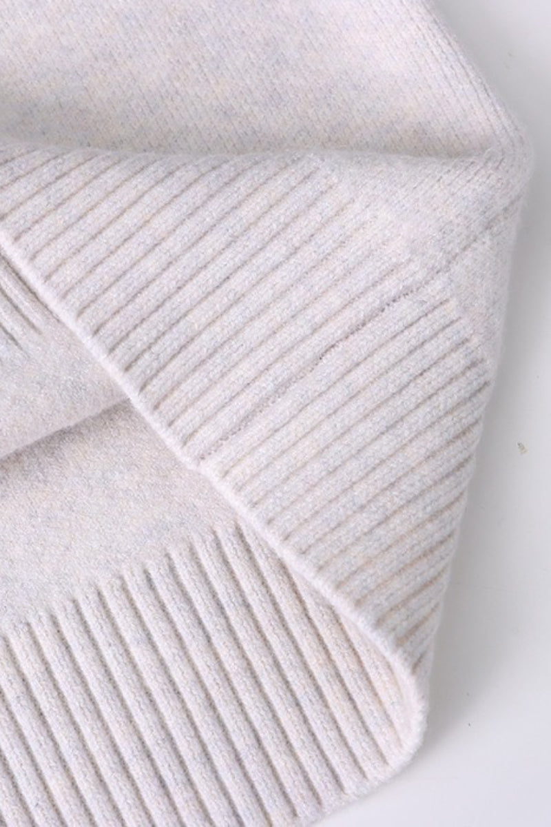 Double Zipper Shawl Collar Sweater