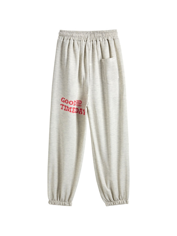 Contrast Color Print Baggy Hip Pop Jazz Sweatpants