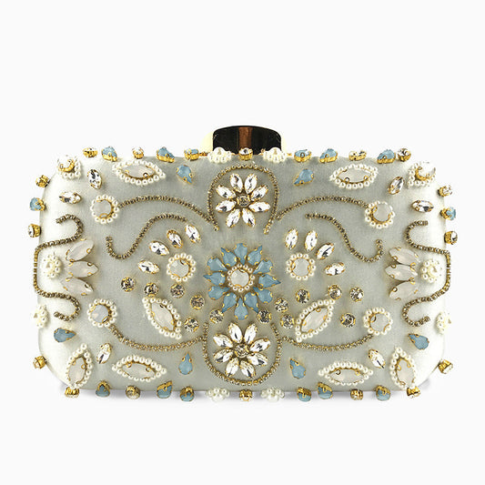 Bead Embroidered Clutch Bag by Braelyn