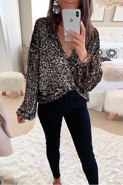 Margovil Christmas/NYE Party Sequin Shirt