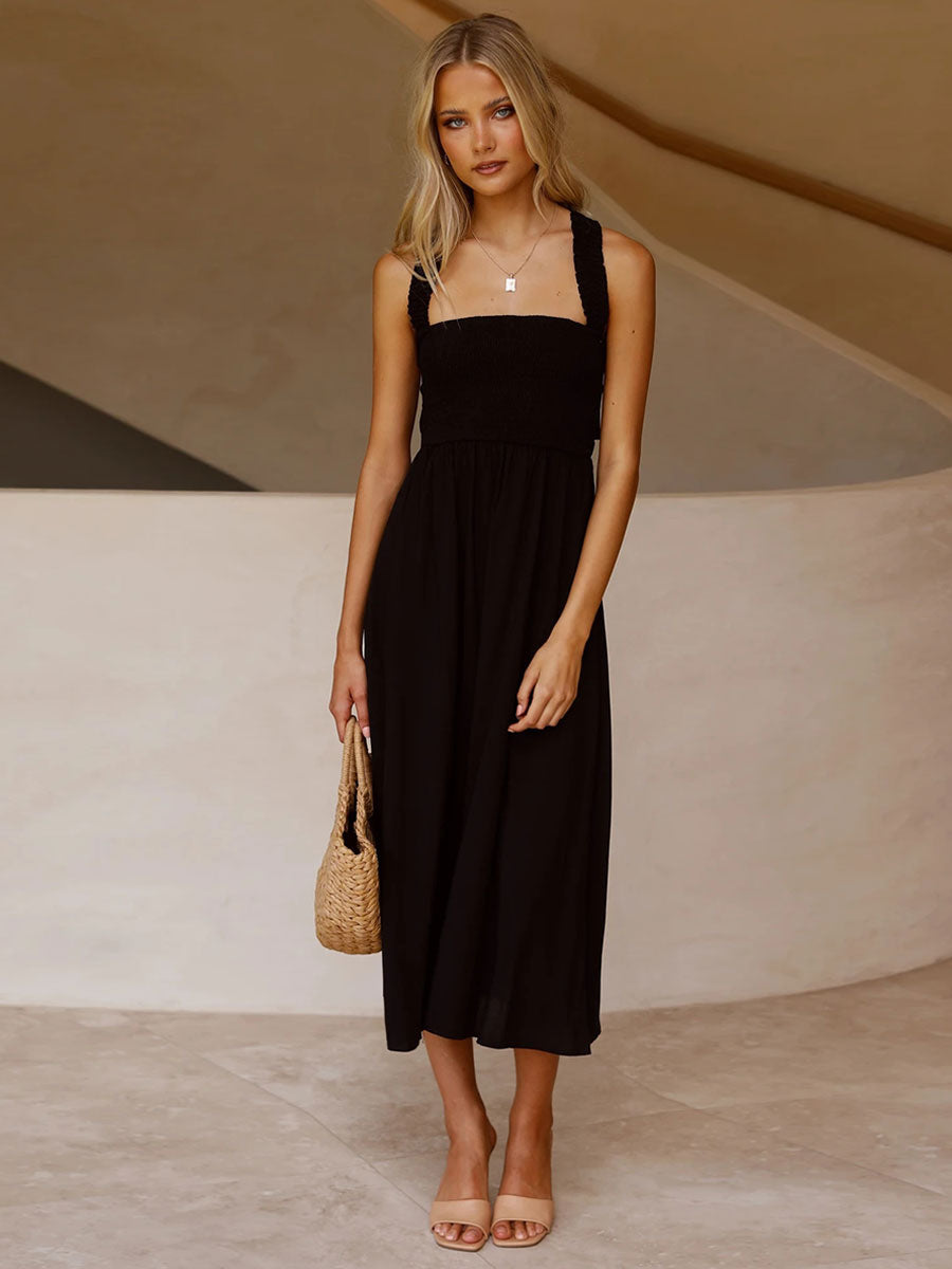 Birthday Maxi Dress Sleeveless Casual Layered Long Dress