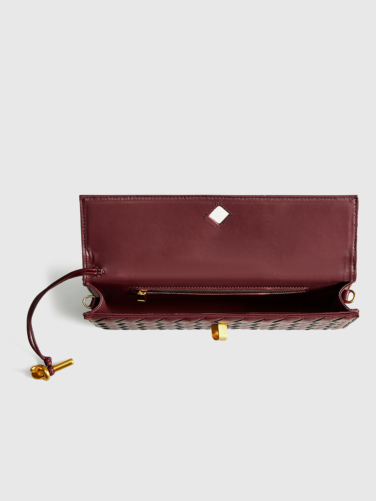 | Woven Flap Clutch and Shoulder Bag
