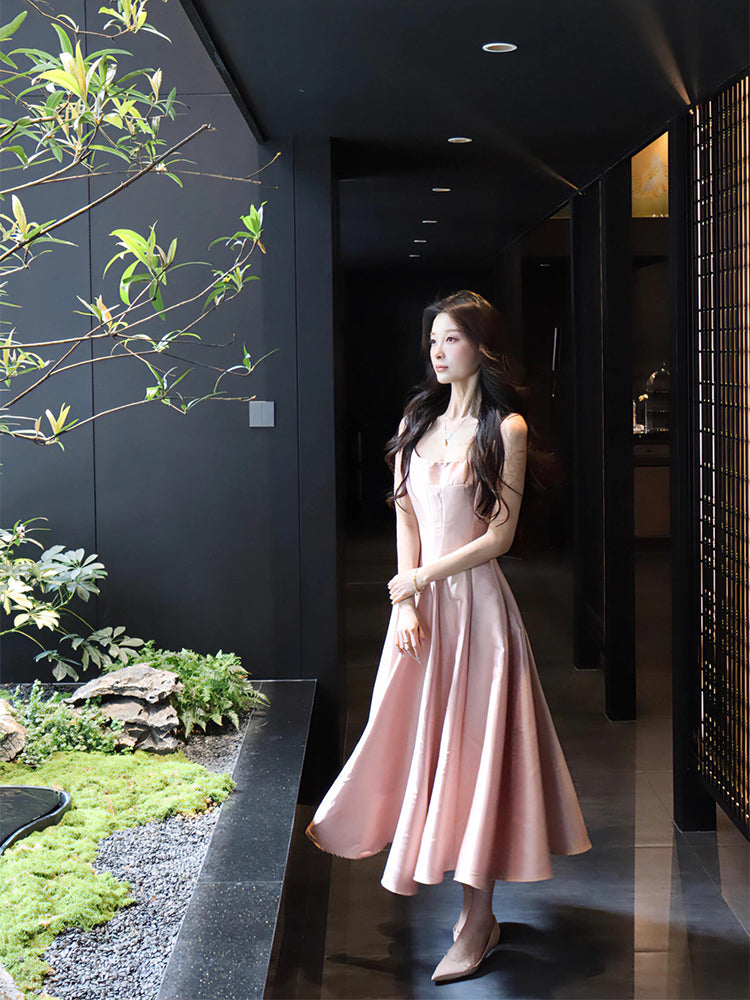 Blush Pink Elegant Maxi Dress – High-Class Birthday & Formal Look