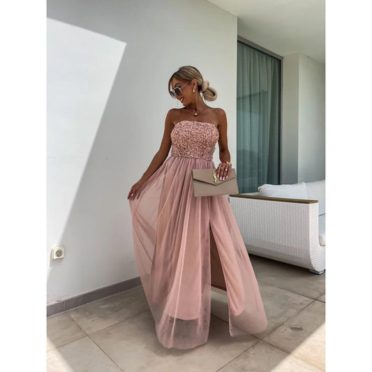 Casualwith Side Slit Dress Party Loose Vacation Dress