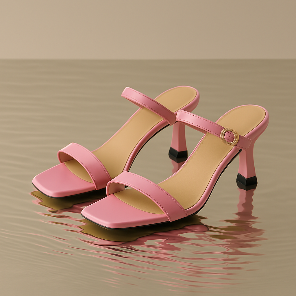 | Leather Heel Mules