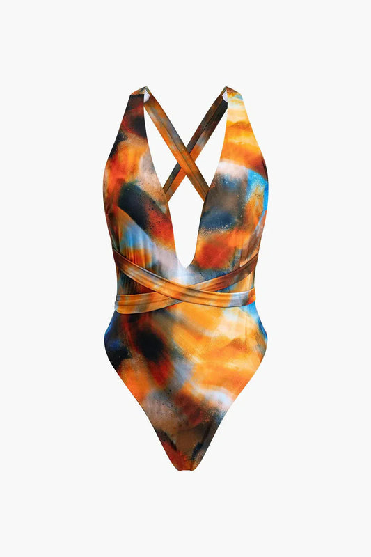 | Sleek Fit Cross-Back Swimsuit Set