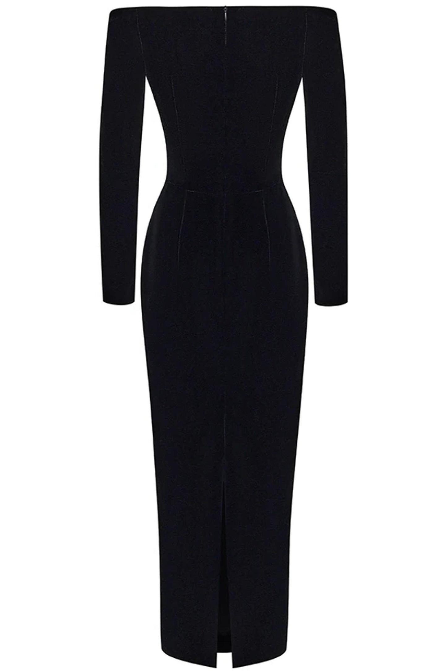 3D Flower Velvet Off-Shoulder Midi Dress