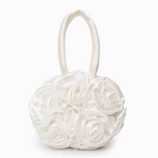 Satin Flower Handbag by Francine
