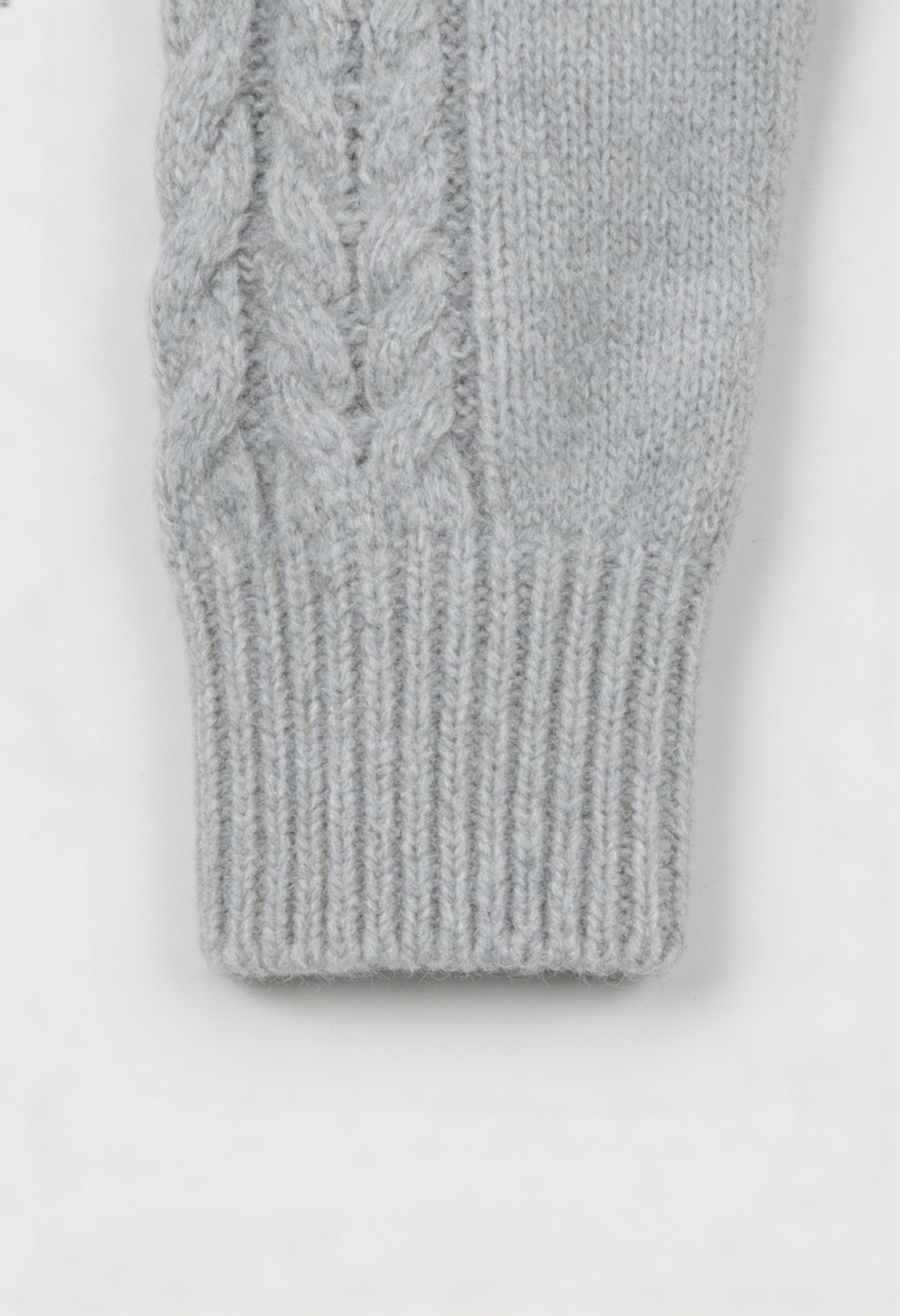 Maison Cable Knit Zip Cardigan | High Collar | Cropped Length | Relaxed Fit