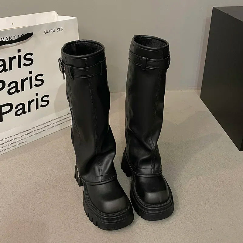Women Knee-High Platform Stiefels