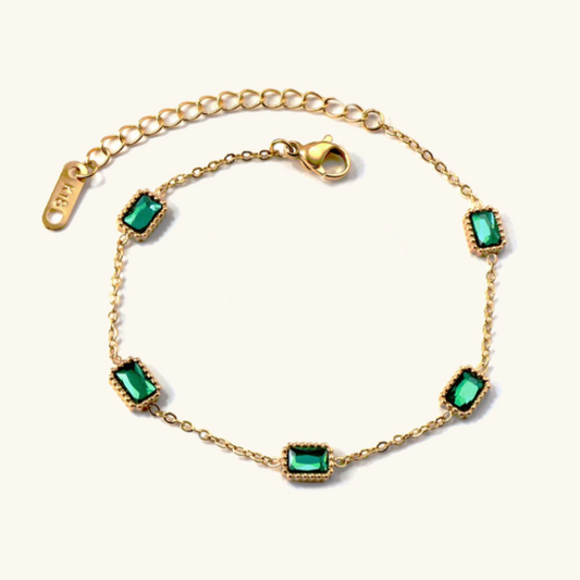Emerald Allure Gold Bracelet
