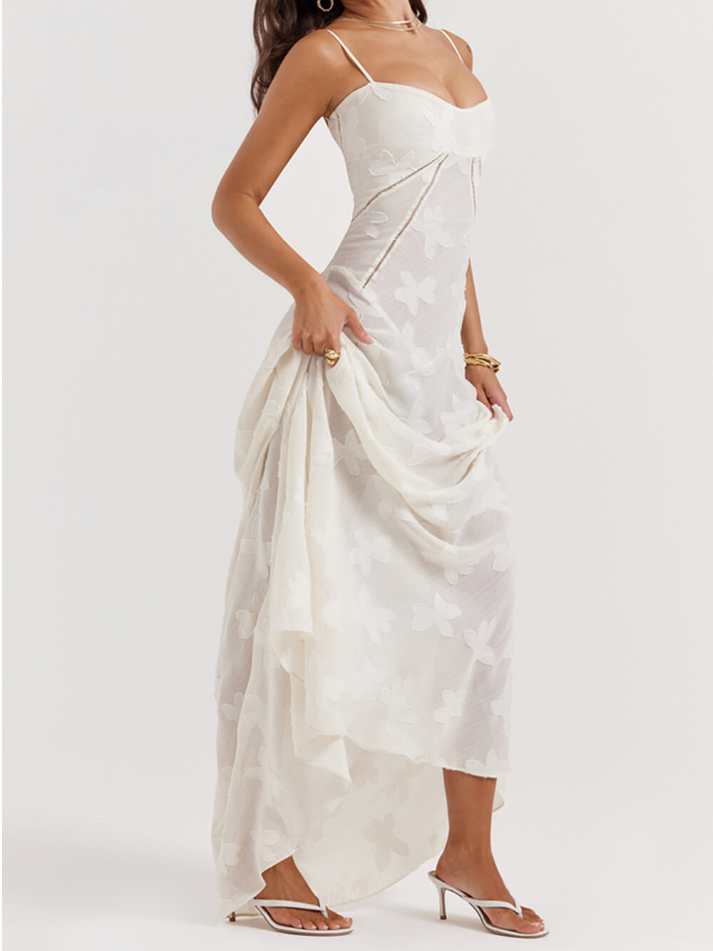 Evelyn-Fleur Lace Maxi Dress