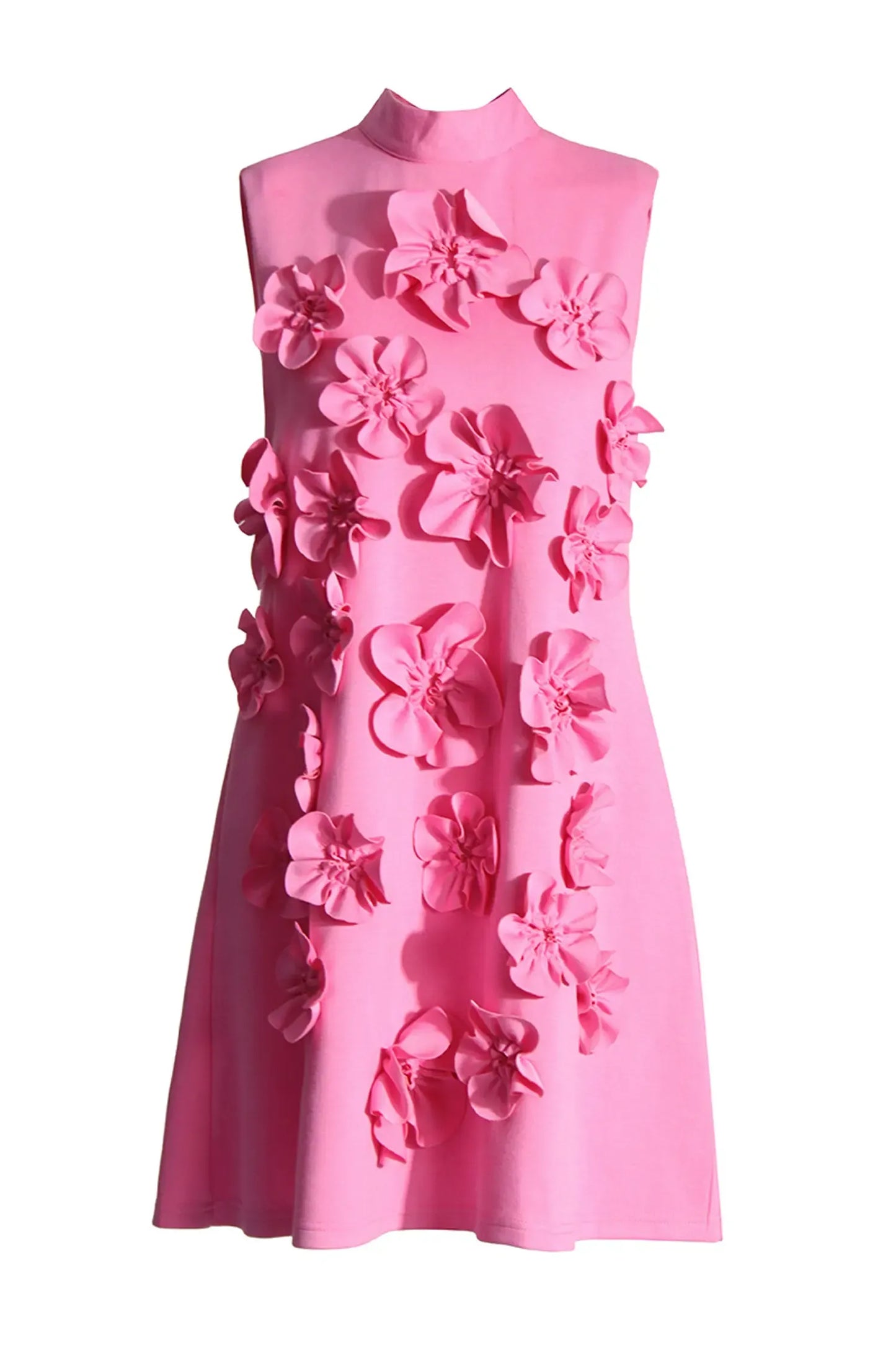 | Sculpted Floral Sleeveless Mini Dress