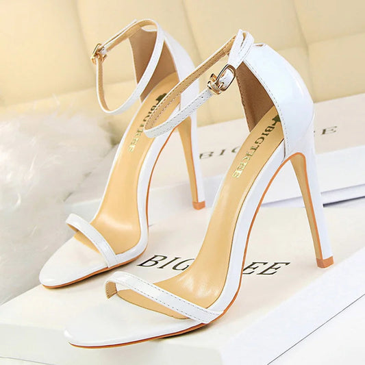 11cm Super High Heels Patent Leather Women Pumps Sexy Woman Heels