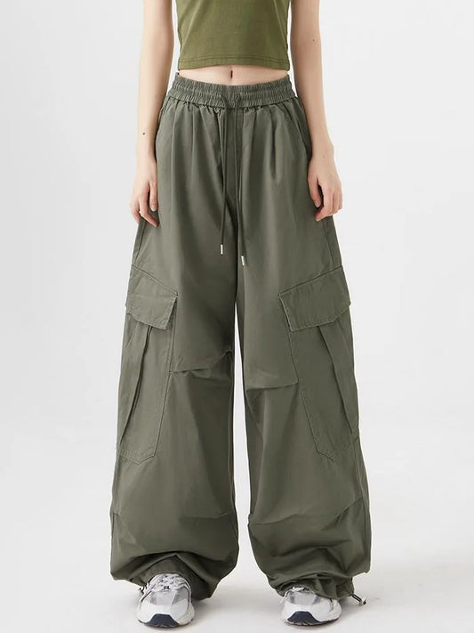 Gorpcore Green Oversize Japanese Beige Harajuku Baggy Pant