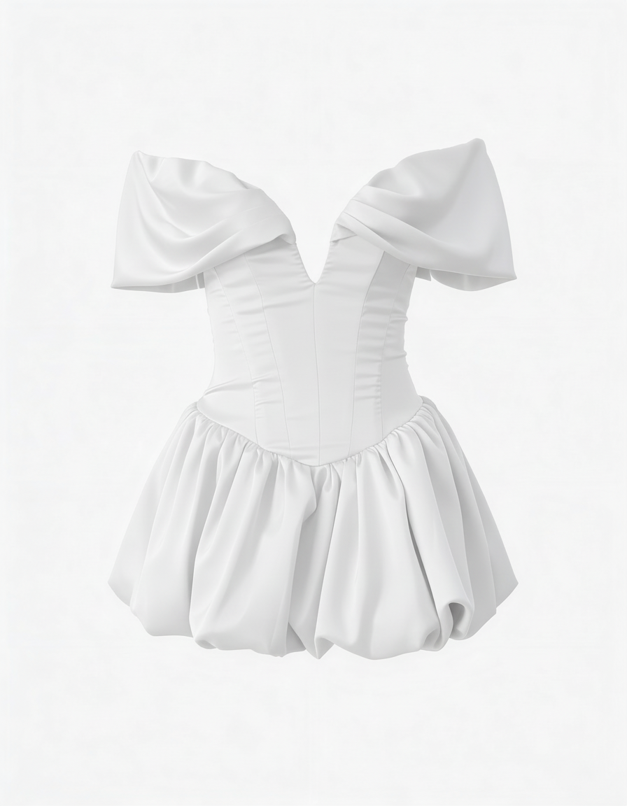 Nina | Women's Off-Shoulder Bubble Mini Dress